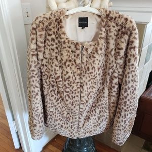 Lane Bryant Faux Fur Leopard Jacket size 18 20